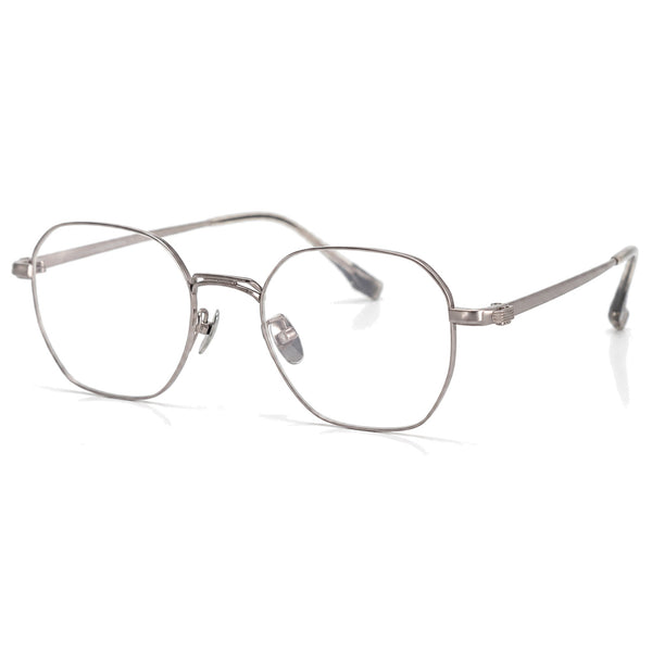 Émile — Blue Light Geometric Titanium Eyeglasses, Gunmetal