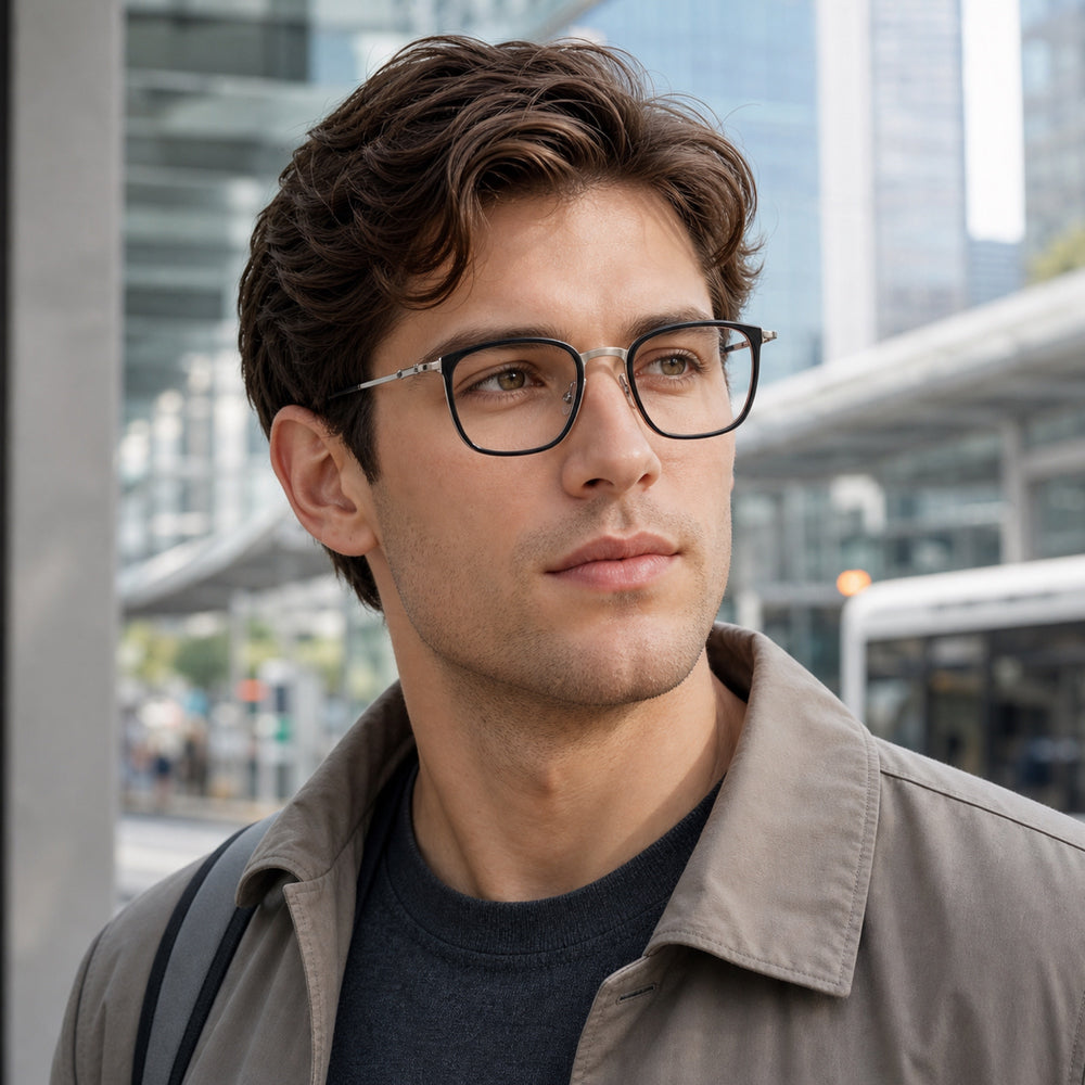 Anatole eyewear, eyewear worn in a second everyday lifestyle setting