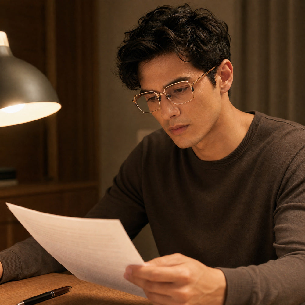 Nicolas eyewear, eyewear worn in an everyday lifestyle setting