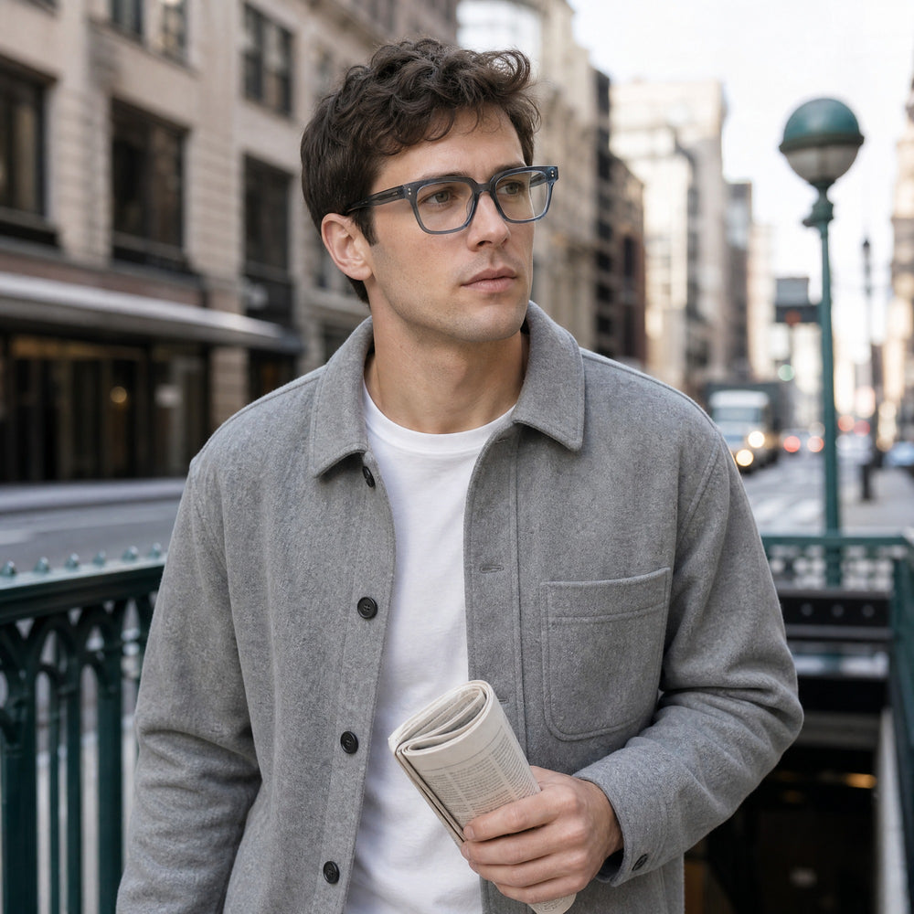Sylvain eyewear, eyewear worn in an everyday lifestyle setting