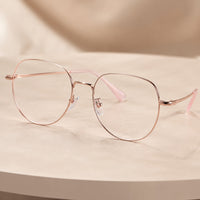 Margaux — Women's Blue Light Reading Glasses, Rose Gold
