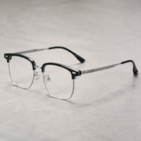 Laurent — Men's Browline Half-Rim Eyeglasses