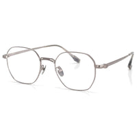 Émile — Blue Light Geometric Titanium Eyeglasses, Gunmetal