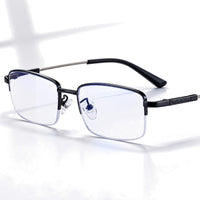Marcel — Blue Light Blocking Half-Rim Glasses, Black