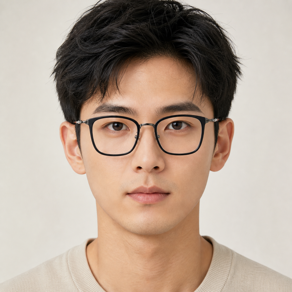 Bastien eyewear, front view worn by an adult model