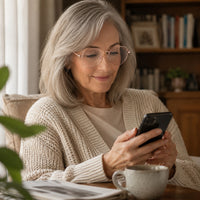 Margaux — Women's Blue Light Reading Glasses, Rose Gold