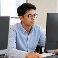 Anatole eyewear, eyewear worn in an everyday lifestyle setting