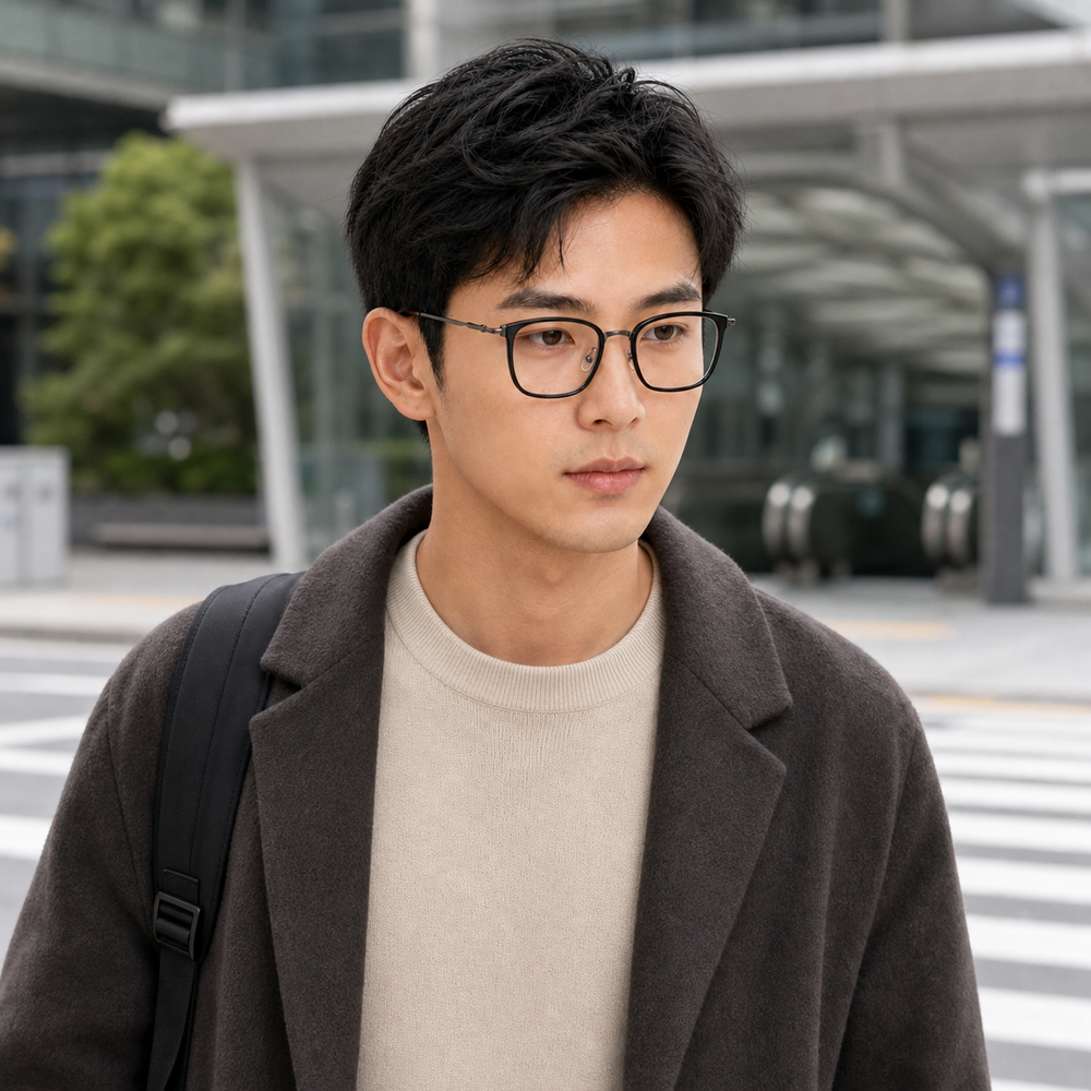 Bastien eyewear, worn during a daytime city commute
