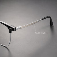 Laurent — Men's Browline Half-Rim Eyeglasses