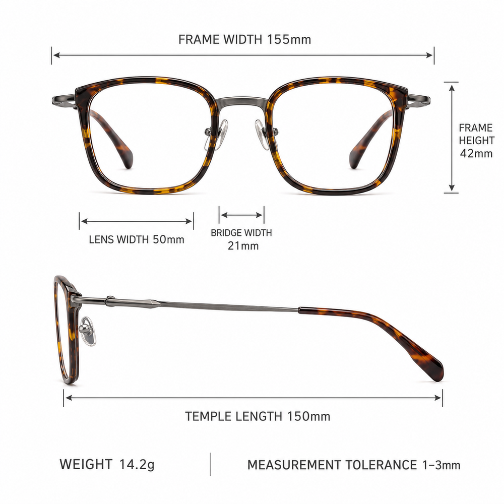 Armand eyewear, frame dimensions and measurements guide