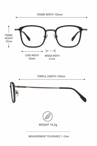 Auguste eyewear, frame dimensions and measurements guide