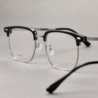 Laurent — Men's Browline Half-Rim Eyeglasses