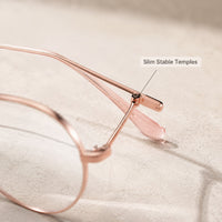 Margaux — Women's Blue Light Reading Glasses, Rose Gold