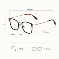 Anatole eyewear, frame dimensions and measurements guide