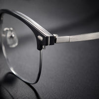 Laurent — Men's Browline Half-Rim Eyeglasses