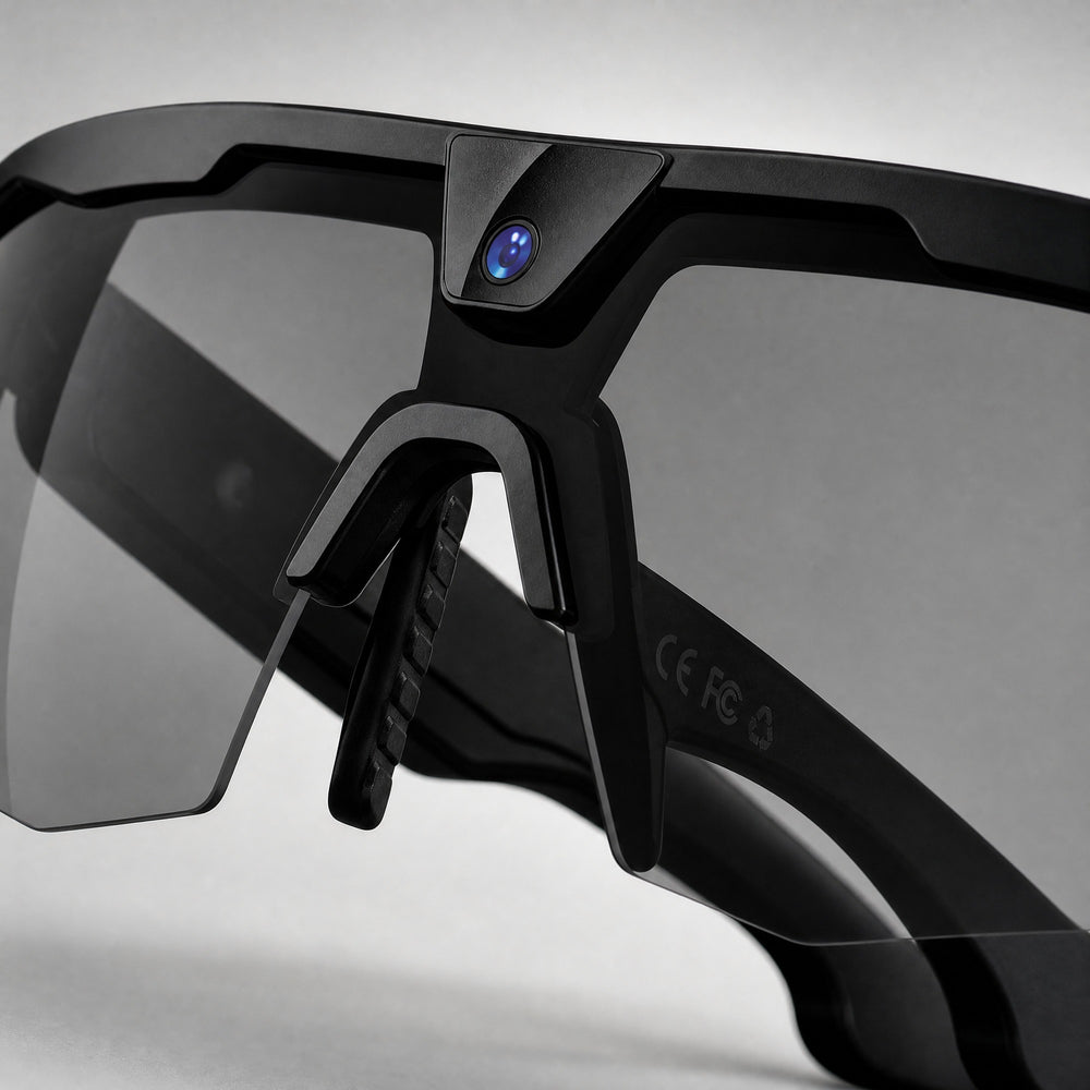 Valéry eyewear, close-up of the lenses and nose pad details
