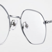 Simon eyewear, close-up of the lenses and nose pad details