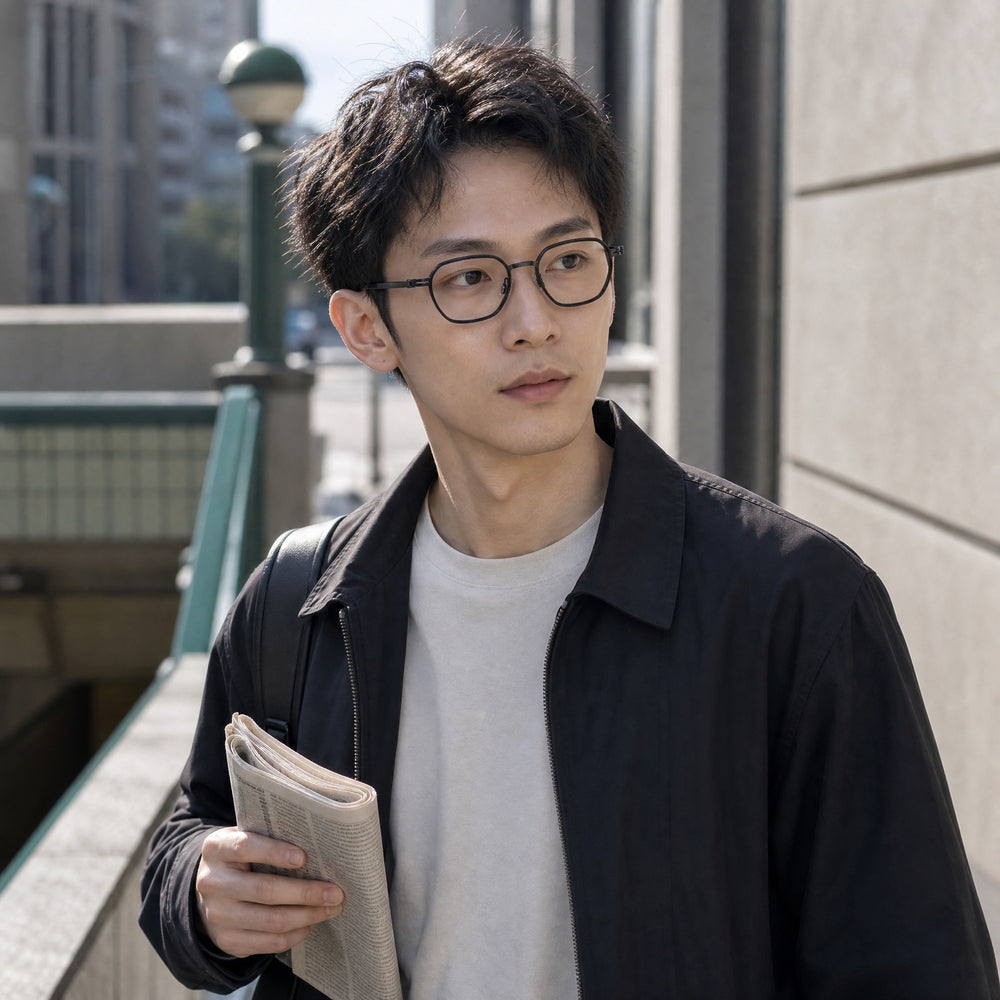 Marius eyewear, eyewear worn in an everyday lifestyle setting