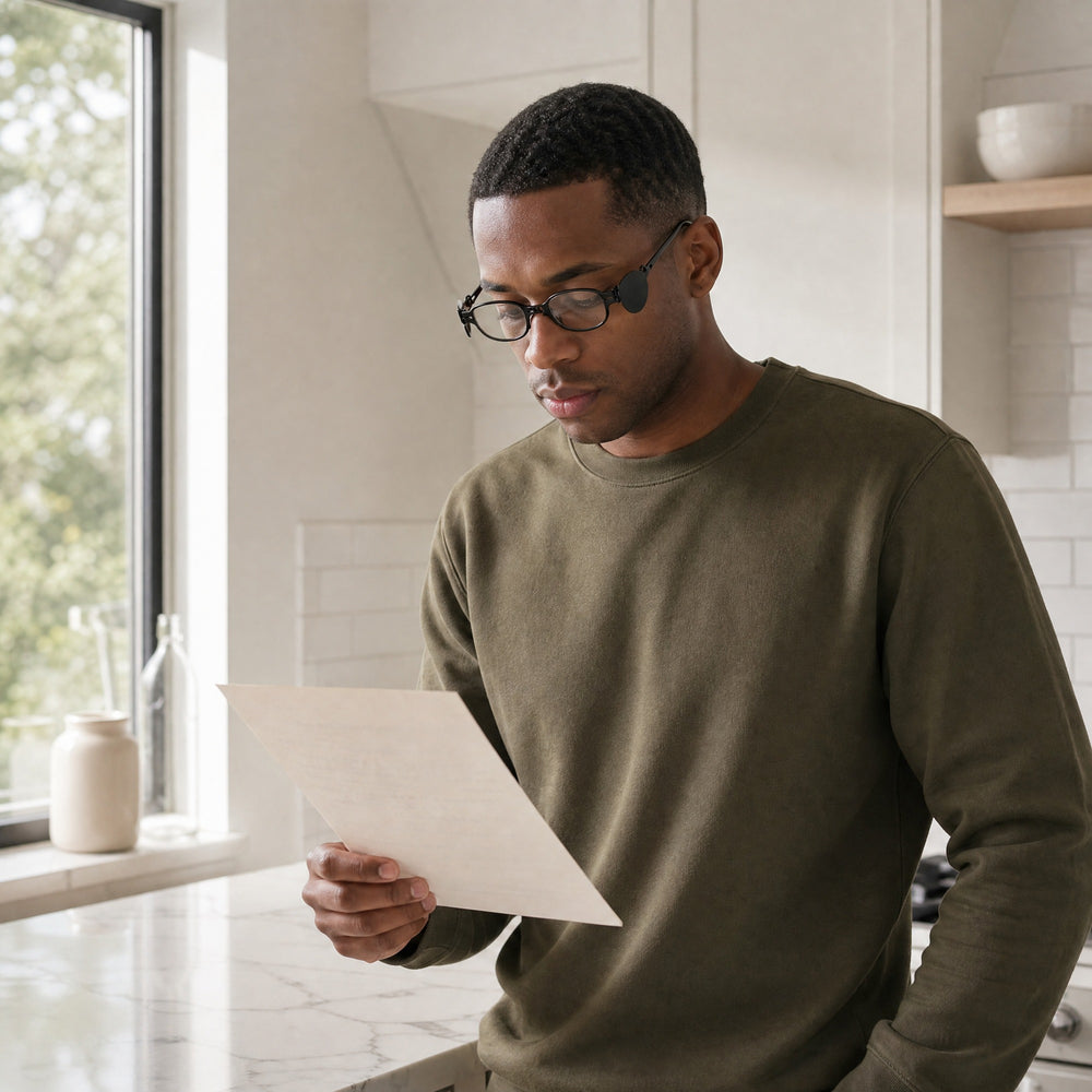 Milo eyewear, eyewear worn in a second everyday lifestyle setting