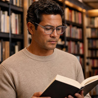 Bastien eyewear, eyewear worn in a second everyday lifestyle setting