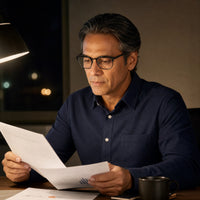 Étienne eyewear, eyewear worn in a third everyday lifestyle setting