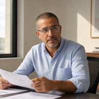 Bastien eyewear, eyewear worn in a third everyday lifestyle setting