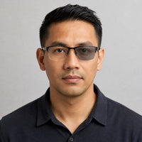 Gabriel eyewear, front view worn by an adult model
