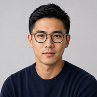 Jules eyewear, front view worn by an adult model