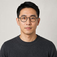 Marius eyewear, front view worn by an adult model