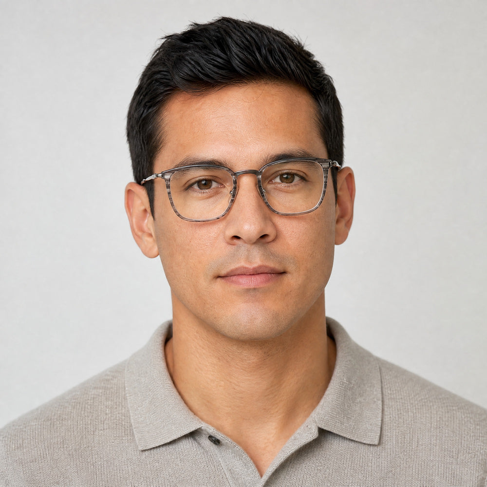 Gustave eyewear, front view worn by an adult model