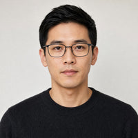 Damien eyewear, front view worn by an adult model