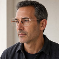 Nicolas eyewear, three-quarter side view showing the temple and hinge