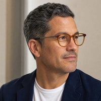 Paul eyewear, three-quarter side view showing the temple and hinge