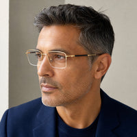 Clément eyewear, three-quarter side view showing the temple and hinge