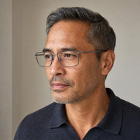 Roland eyewear, three-quarter side view showing the temple and hinge